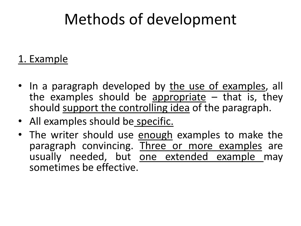 methods of development