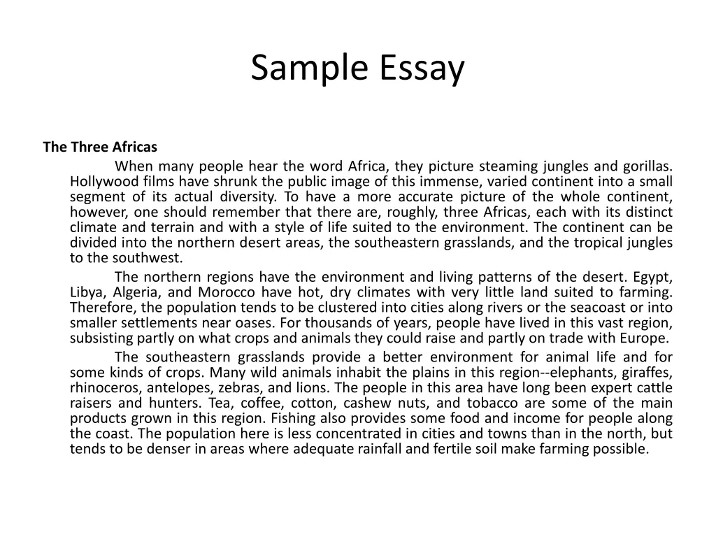 sample essay