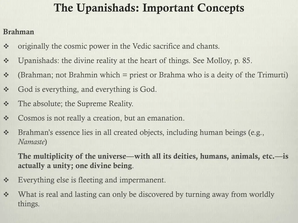 the upanishads important concepts