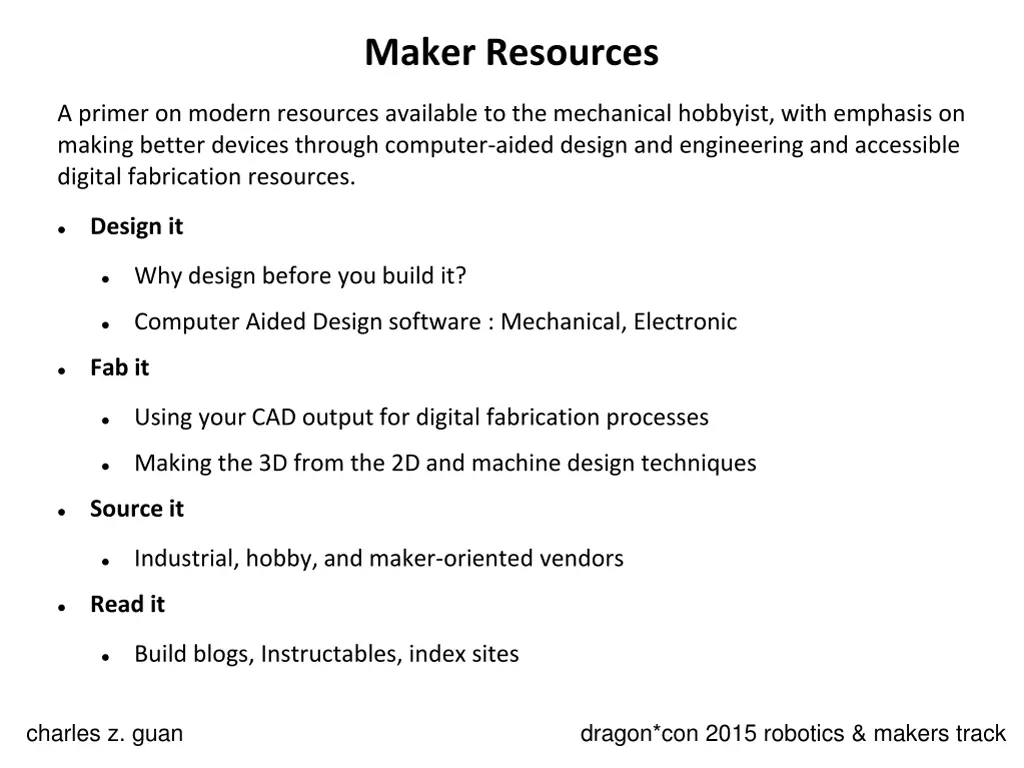 maker resources