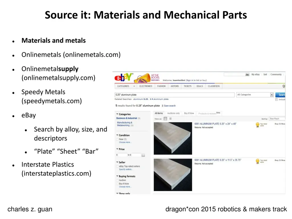 source it materials and mechanical parts 2