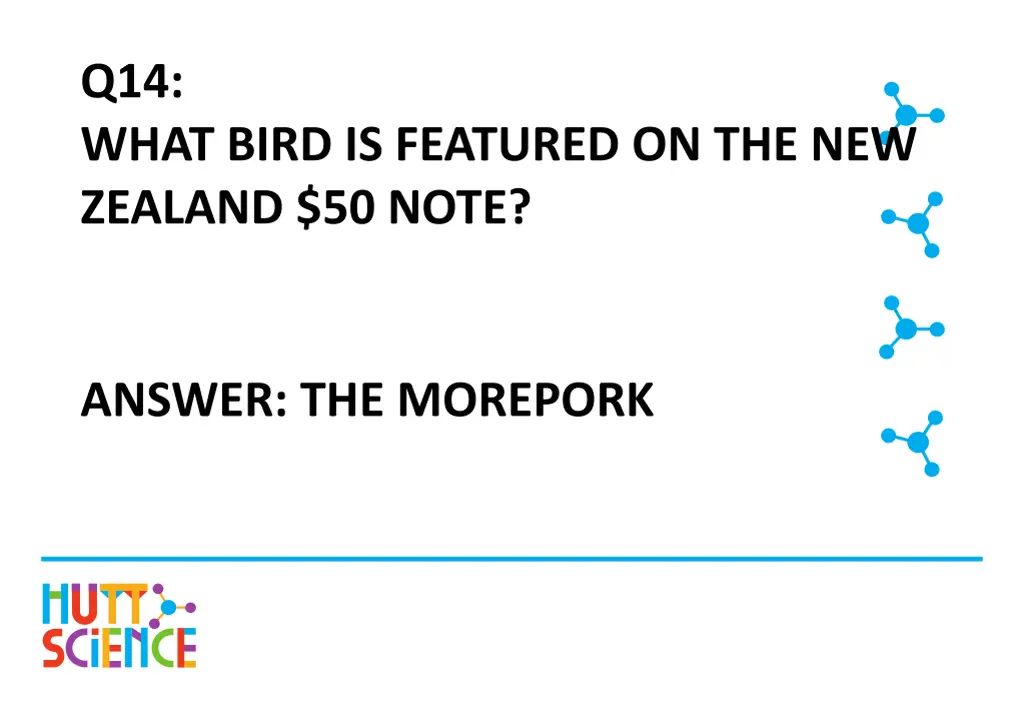 q14 what bird is featured on the new zealand