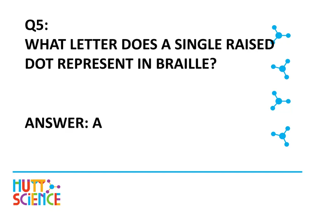 q5 what letter does a single raised dot represent