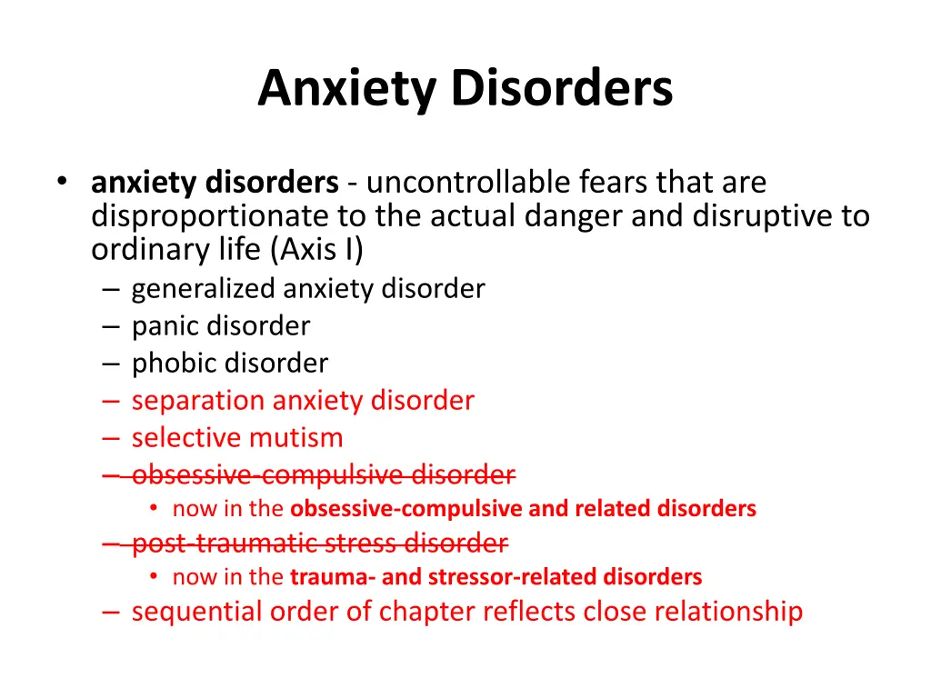 anxiety disorders