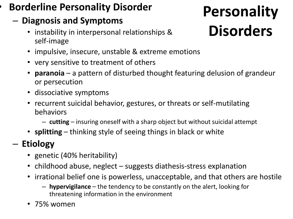 borderline personality disorder diagnosis