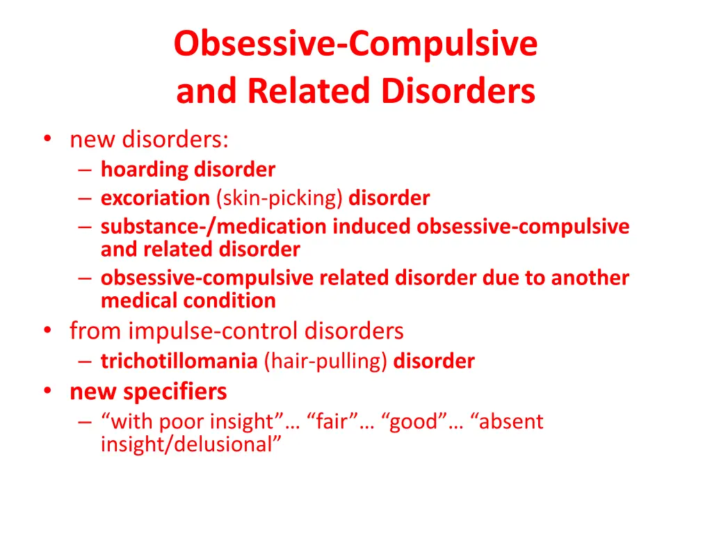 obsessive compulsive and related disorders 1