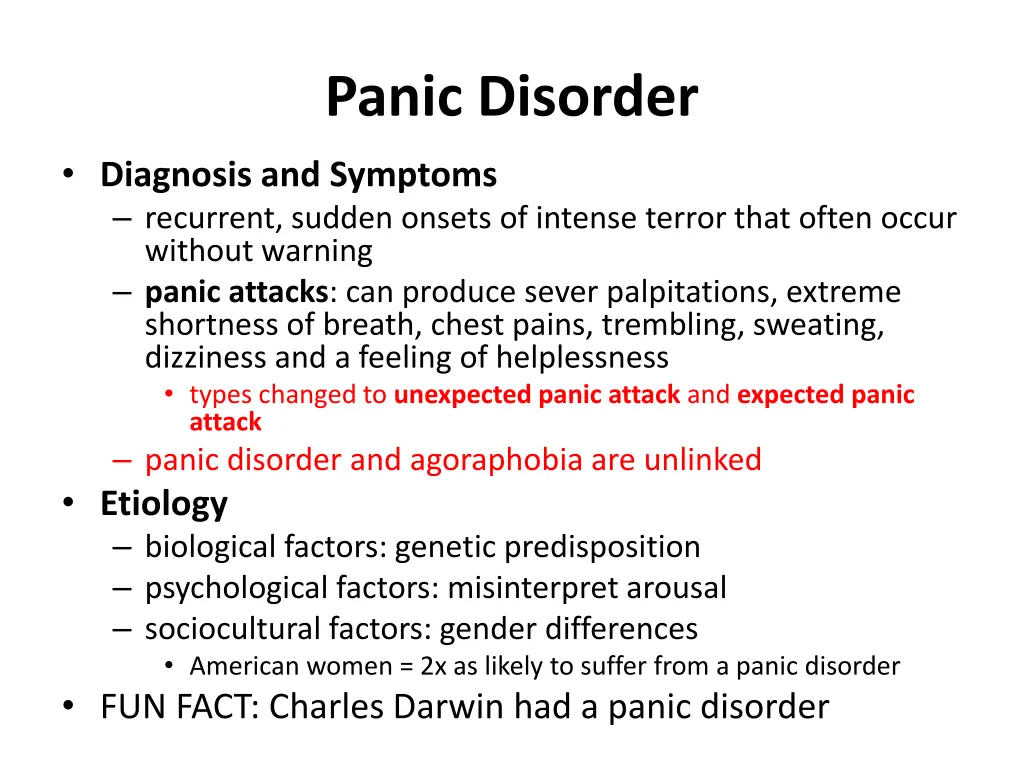 panic disorder