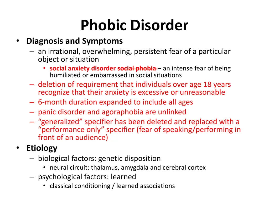 phobic disorder