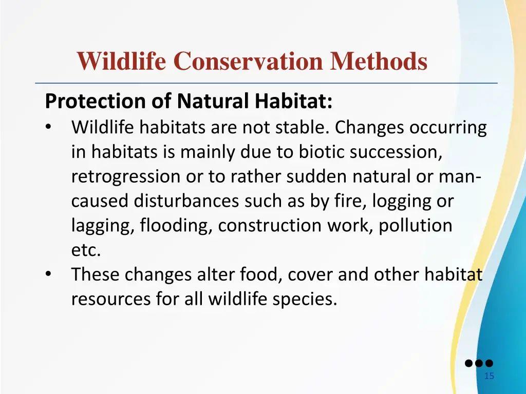 wildlife conservation methods