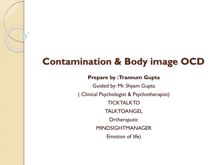 contamination body image ocd