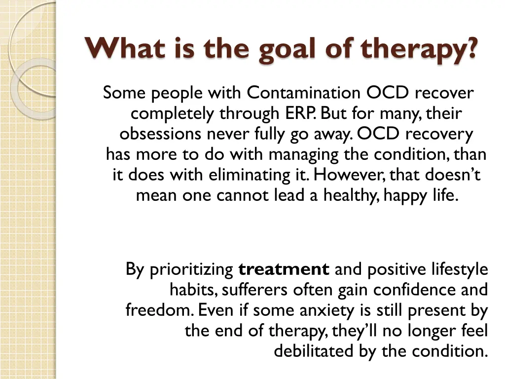 what is the goal of therapy