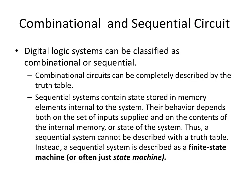 combinational and sequential circuit