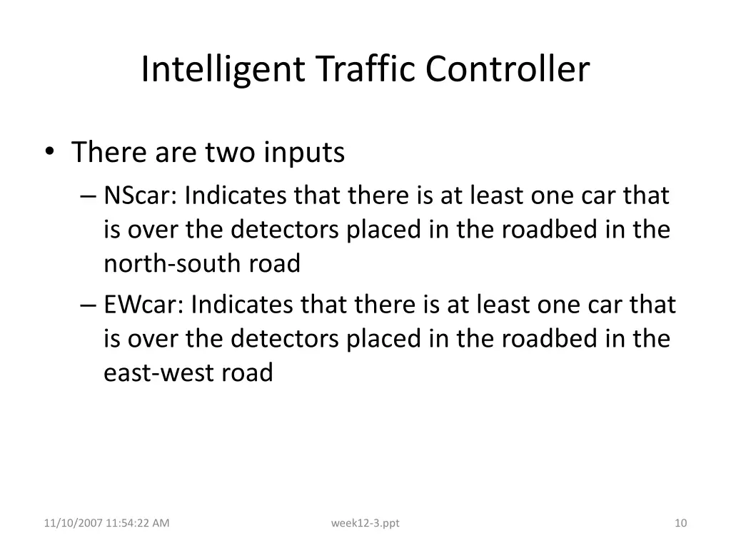 intelligent traffic controller 1