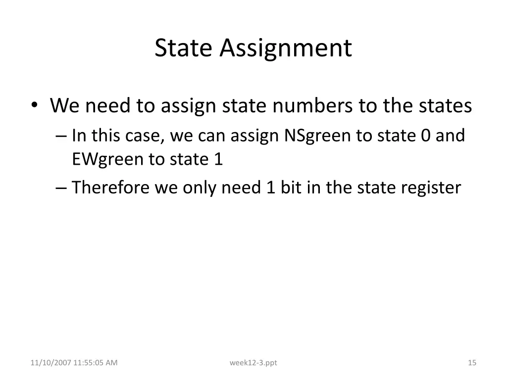 state assignment