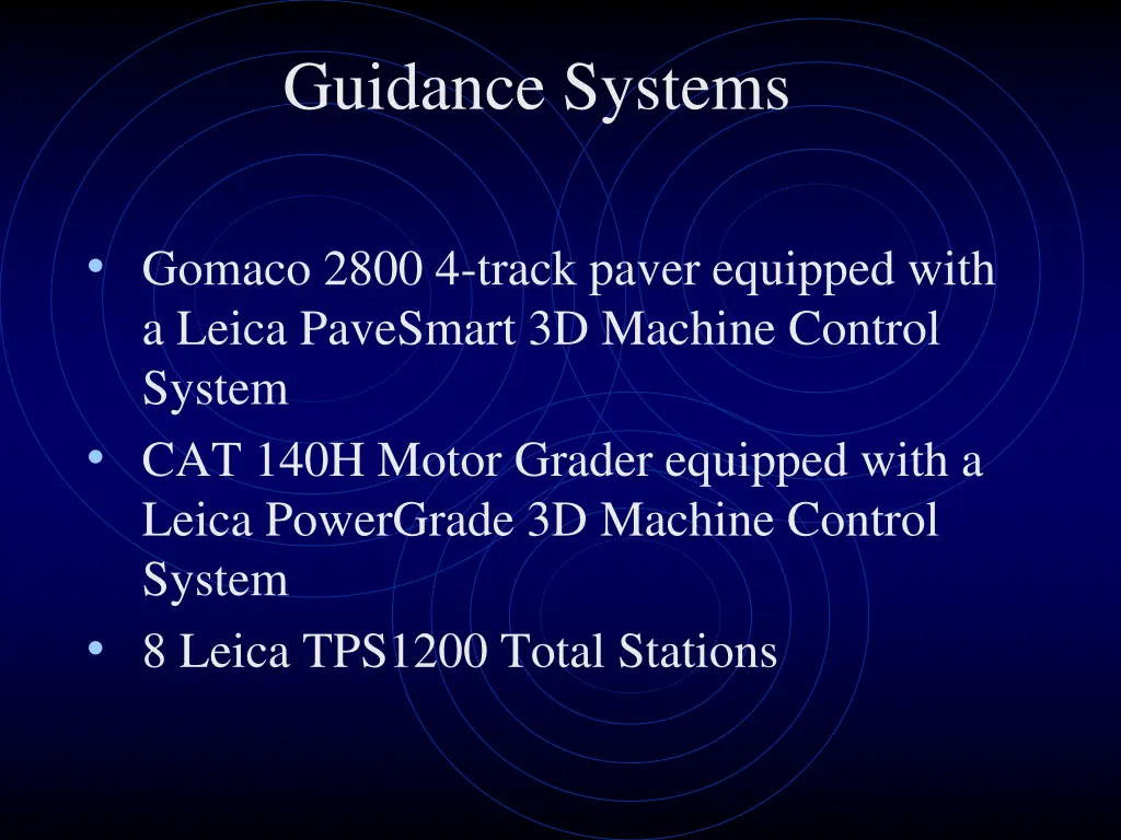 guidance systems