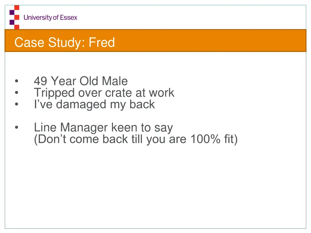 case study fred