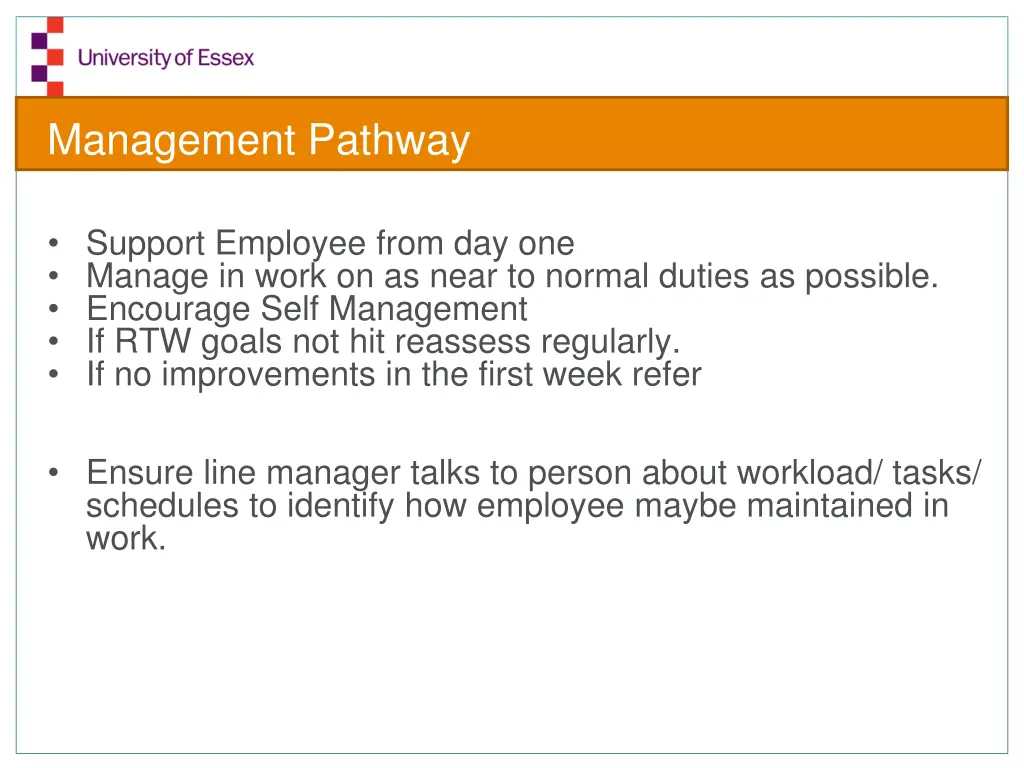 management pathway