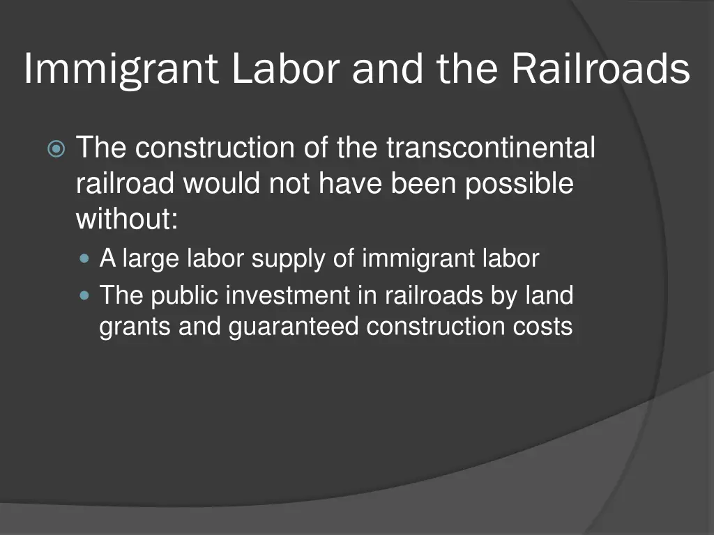 immigrant labor and the railroads