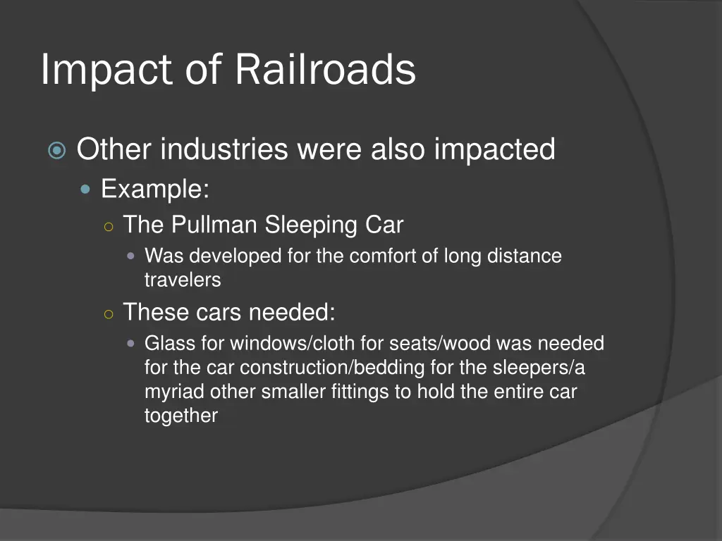 impact of railroads 2