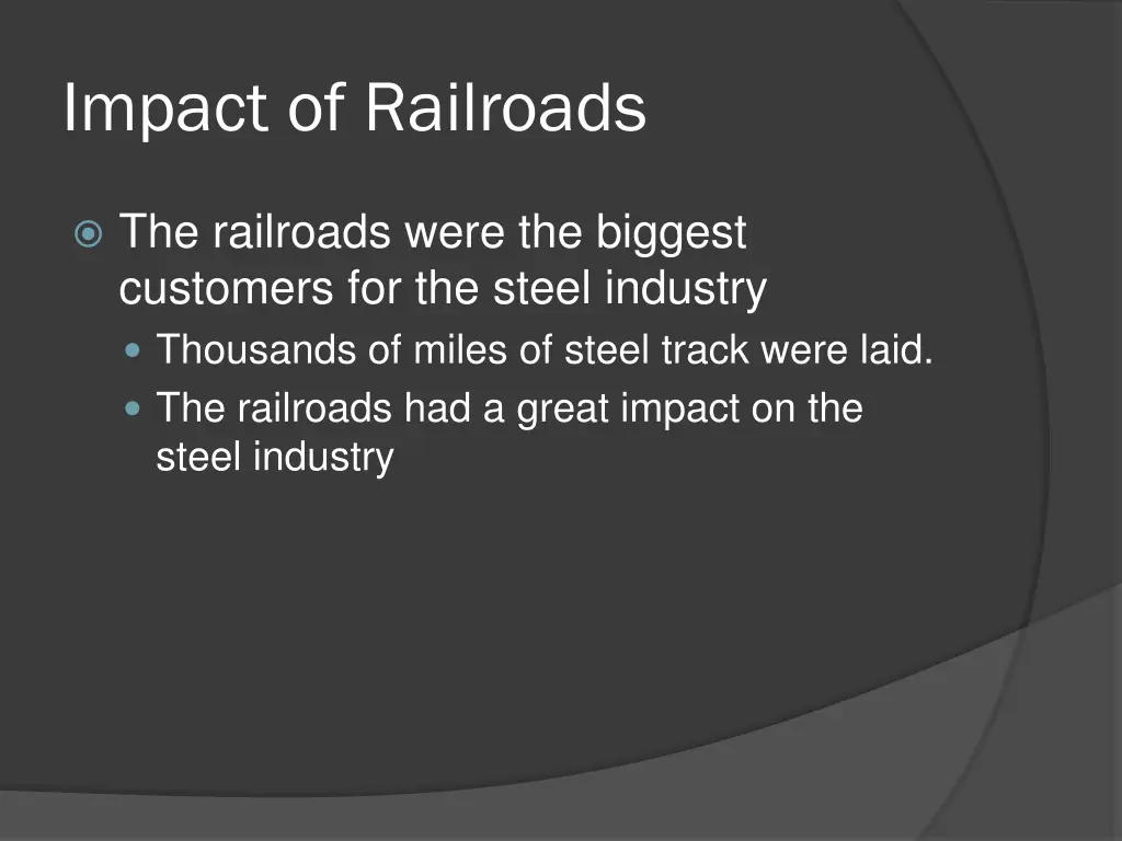 impact of railroads