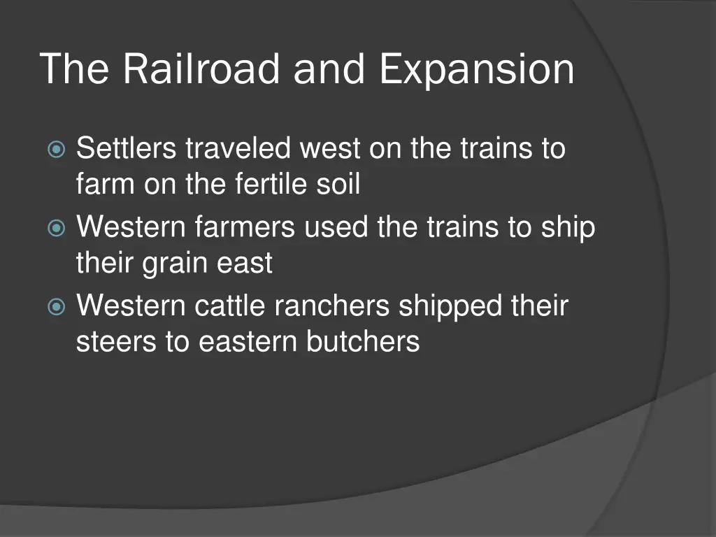 the railroad and expansion 1