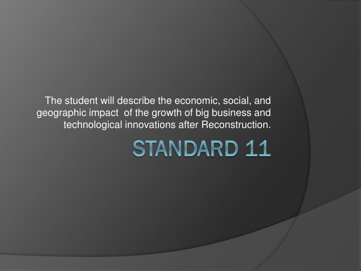 the student will describe the economic social