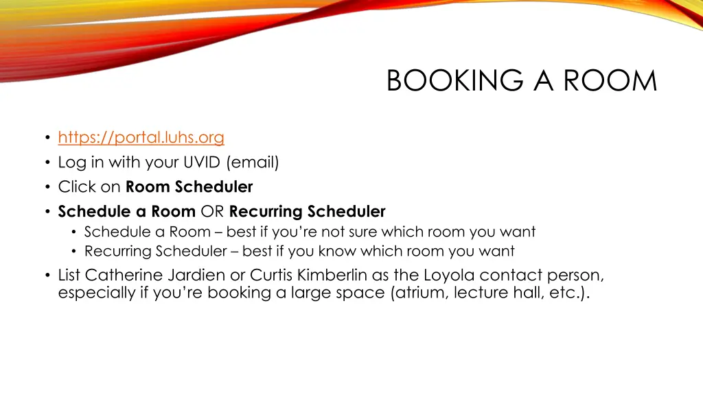 booking a room