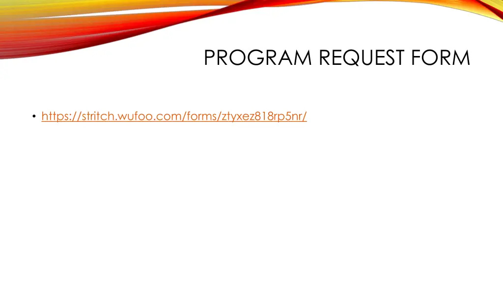 program request form