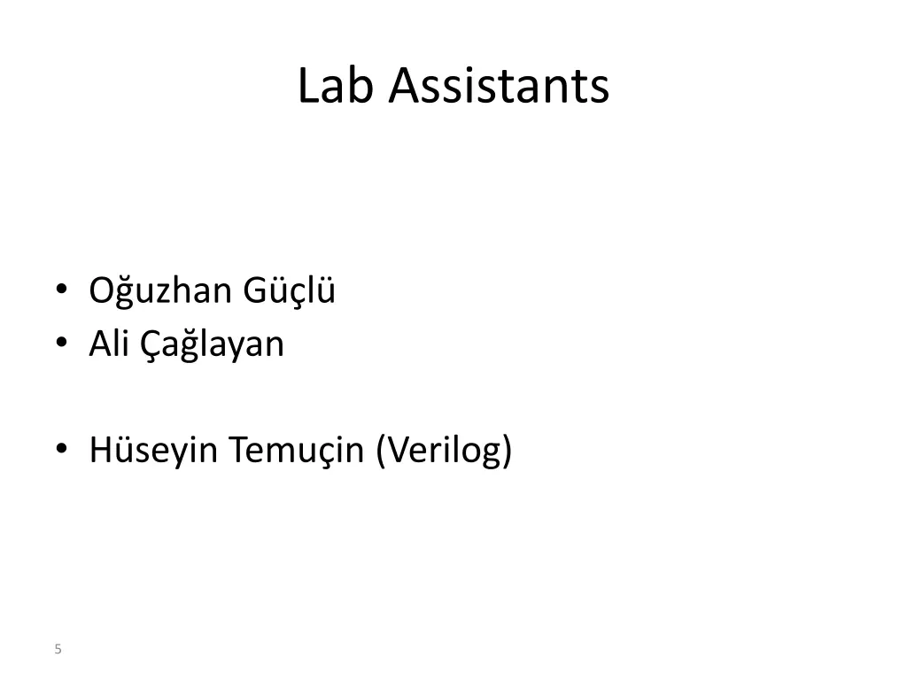 lab assistants