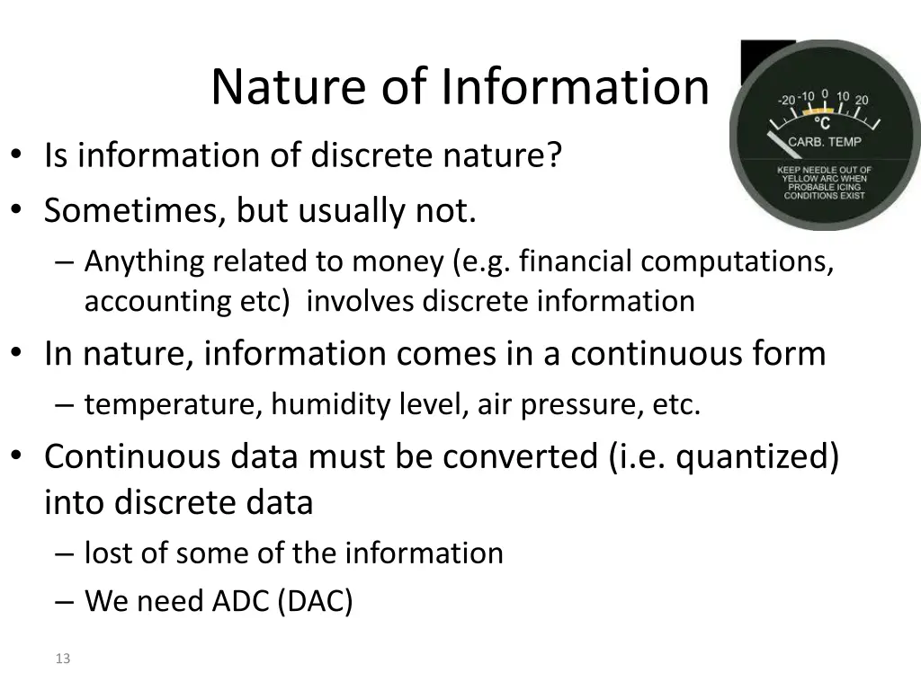 nature of information is information of discrete