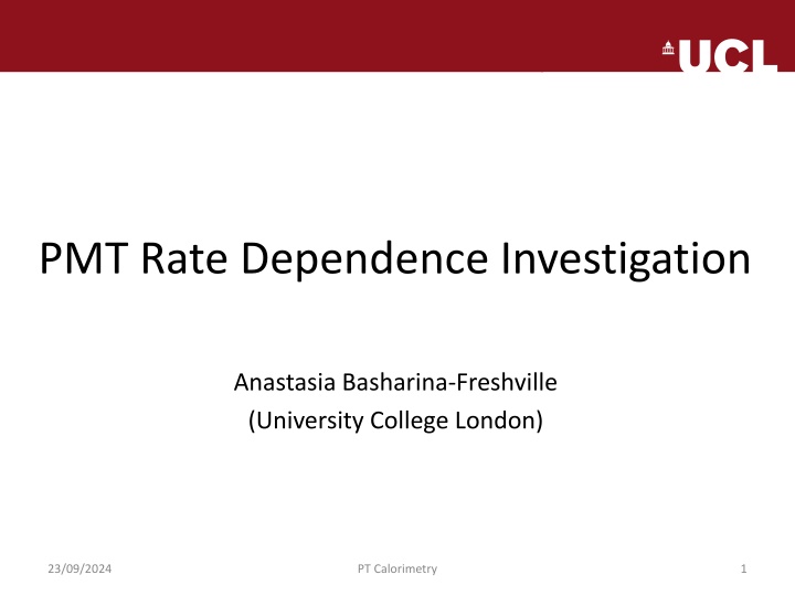 pmt rate dependence investigation