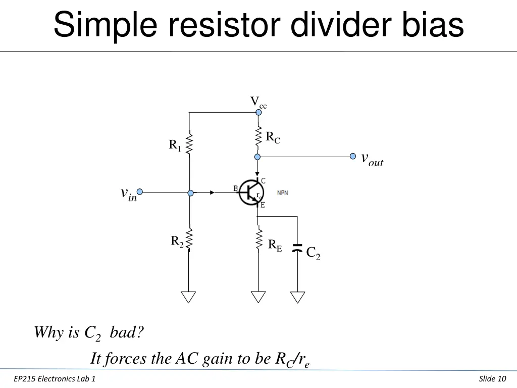 simple resistor divider bias