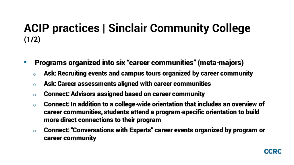 acip practices sinclair community college 1 2