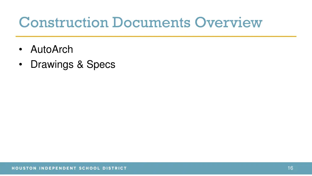 construction documents overview