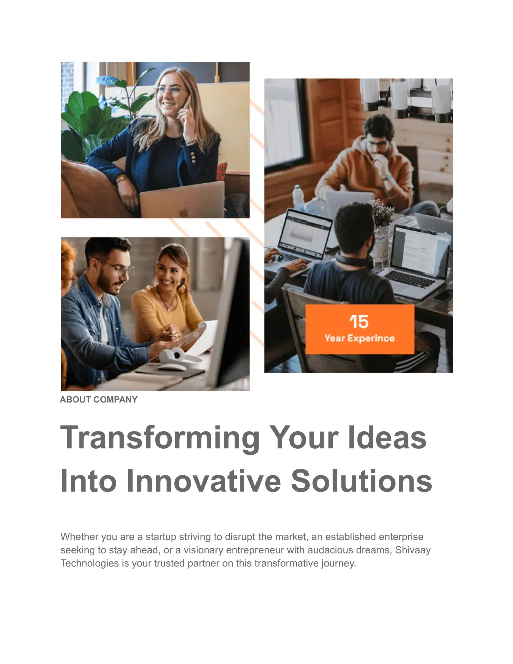 about company transforming your ideas into