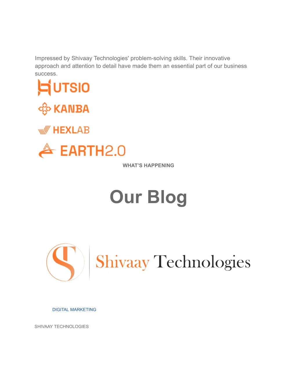 impressed by shivaay technologies problem solving