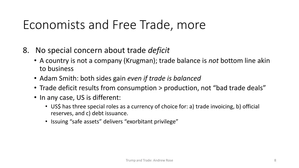 economists and free trade more