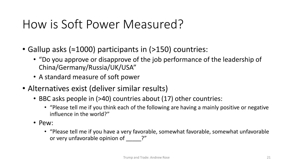 how is soft power measured