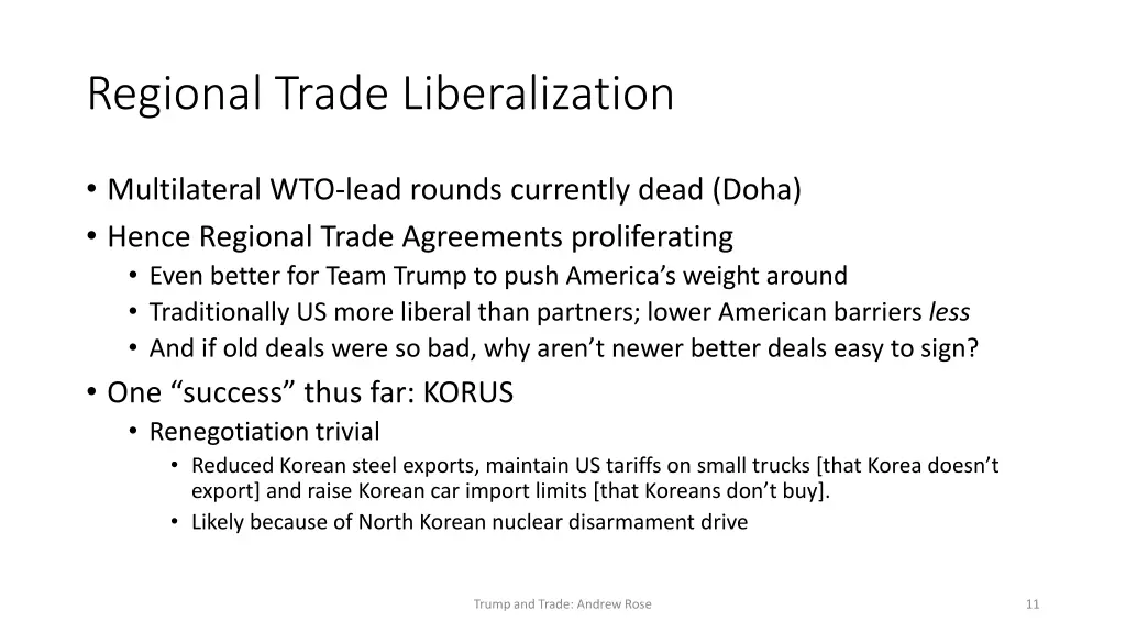 regional trade liberalization