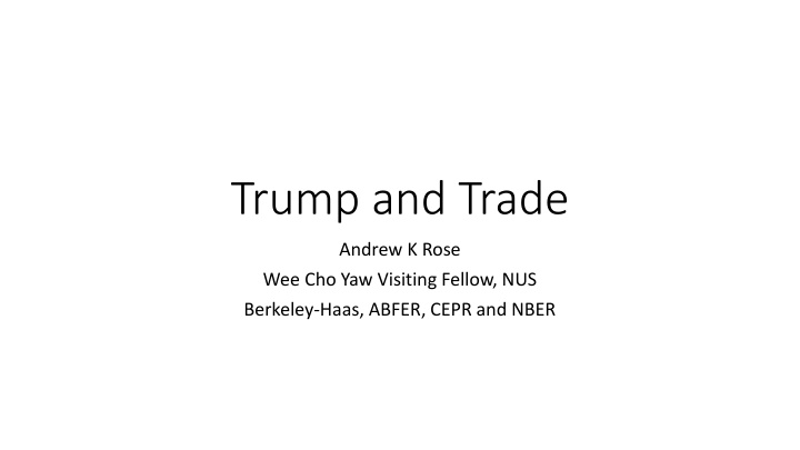 trump and trade