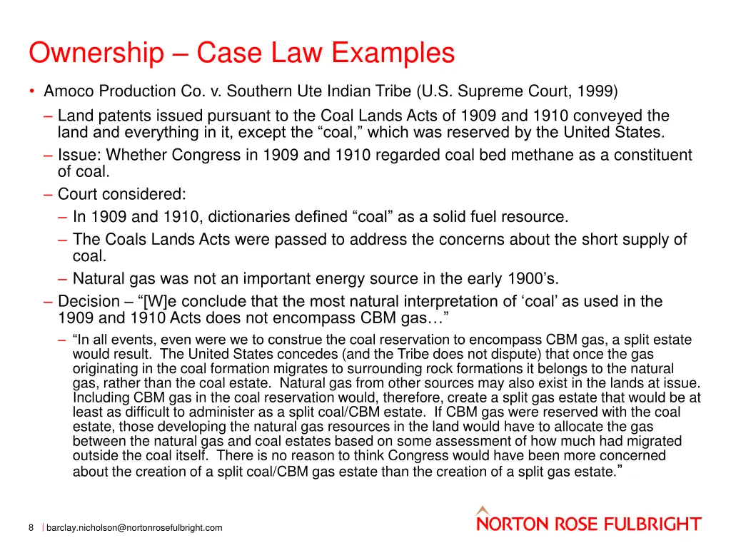 ownership case law examples 1