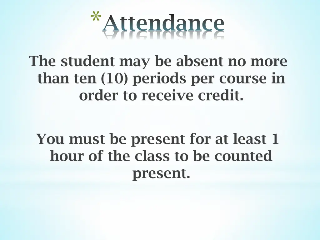 attendance