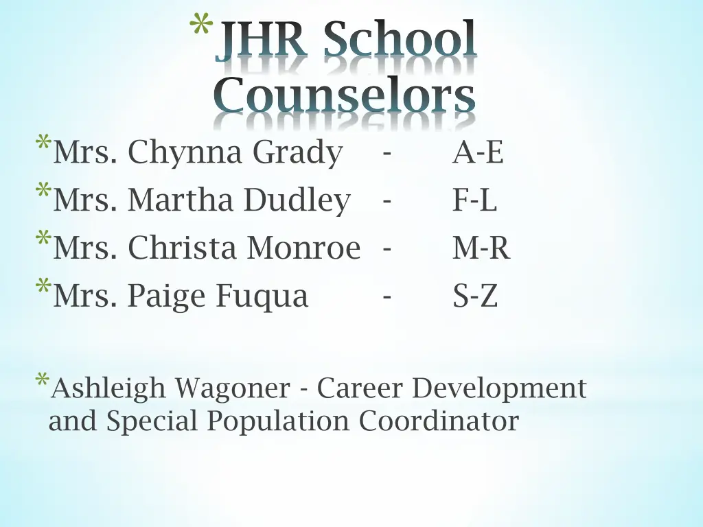 jhr school counselors