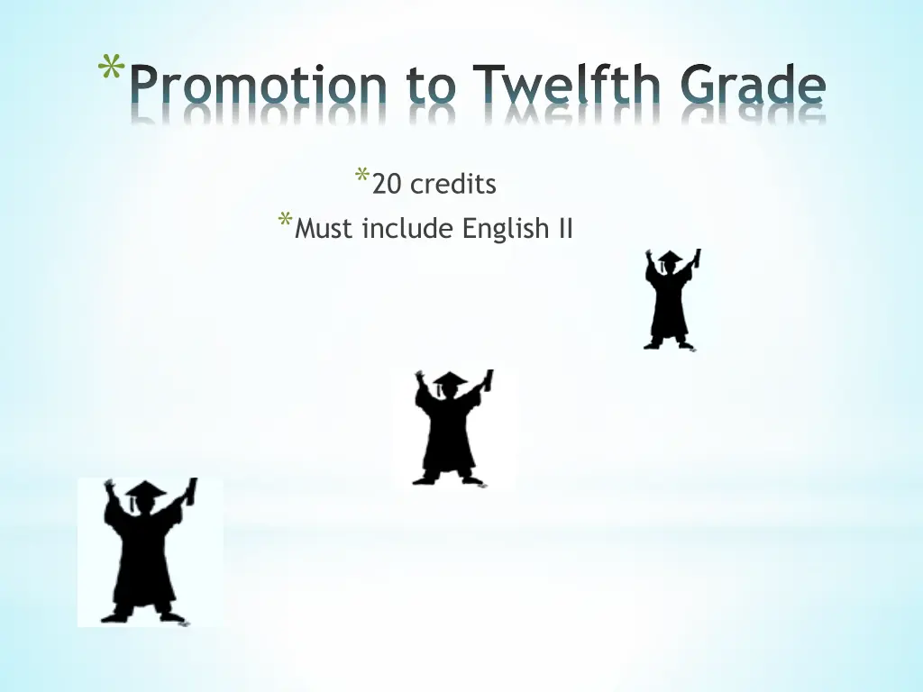 promotion to twelfth grade