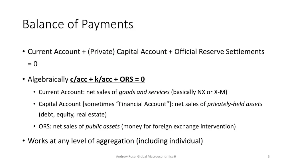 balance of payments