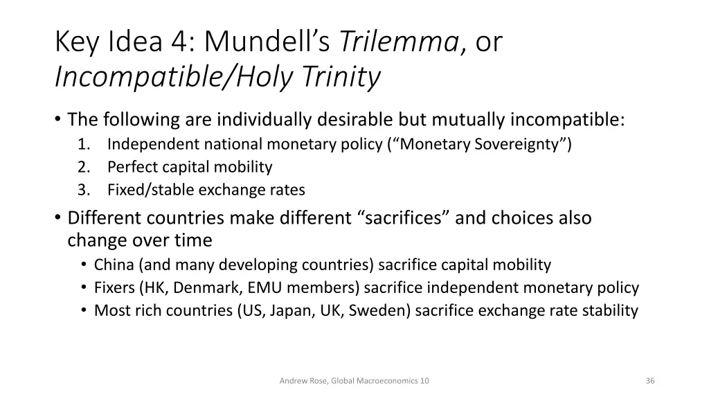 key idea 4 mundell s trilemma or incompatible