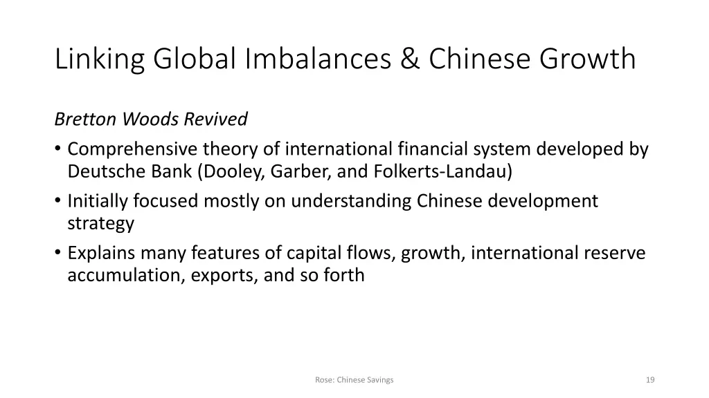 linking global imbalances chinese growth