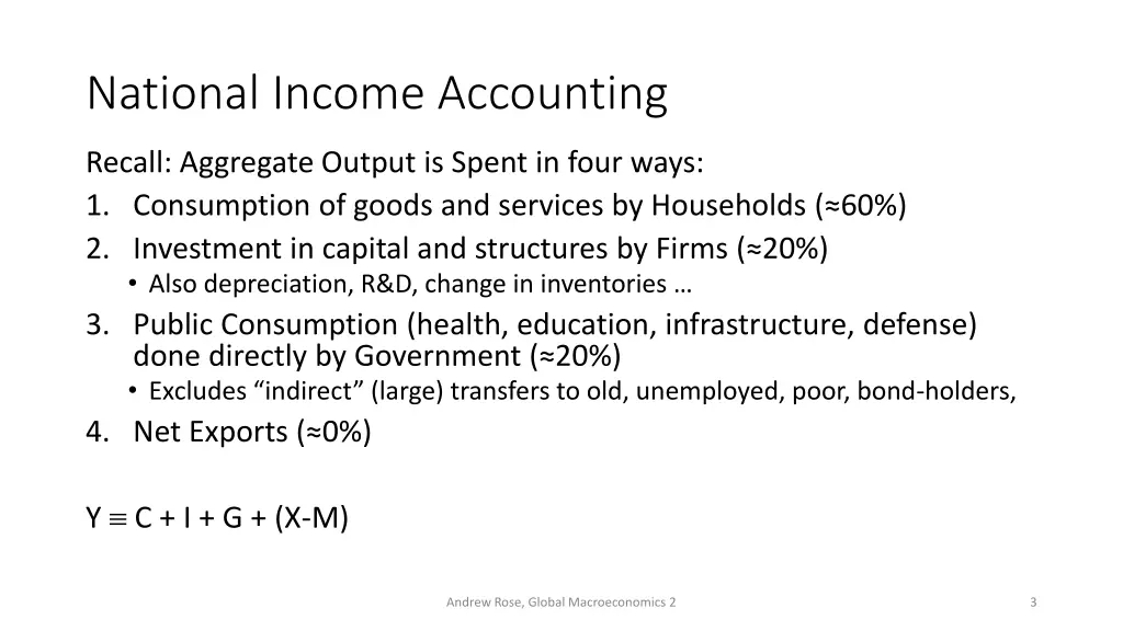 national income accounting