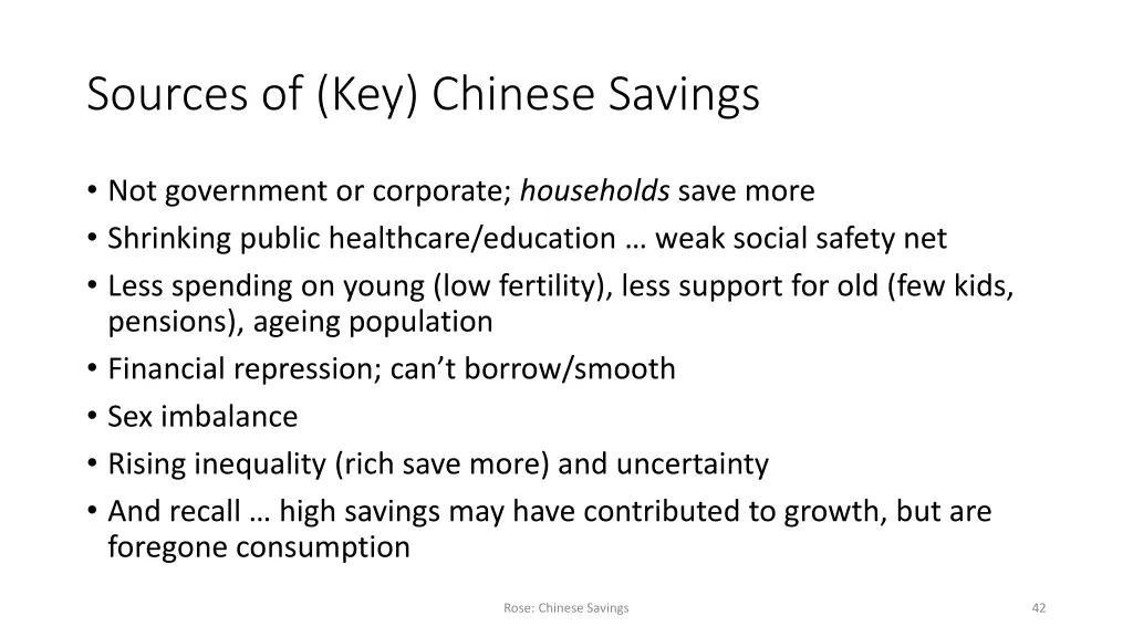 sources of key chinese savings