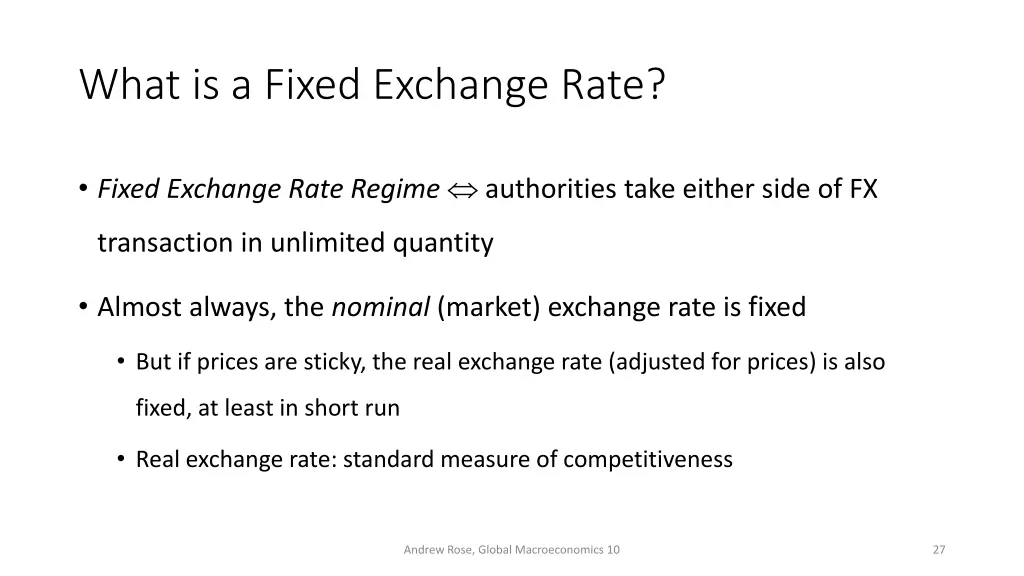 what is a fixed exchange rate